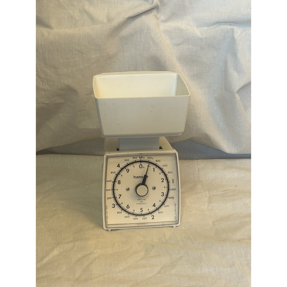 Vintage HANSON 25lb Utility Kitchen Scale Made in USA With Tray & Original‎ Box